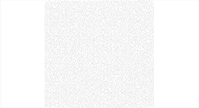 Abstract maze pattern background, geometric lines, white and gray