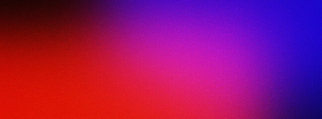 Vibrant red to electric purple to deep blue gradient with fine grain texture.