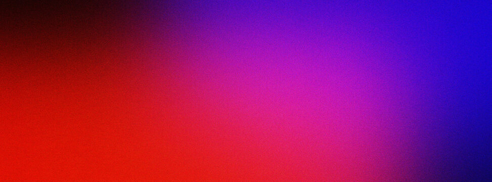 Vibrant red to electric purple to deep blue gradient with fine grain texture.