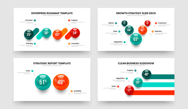 Science Introduction 4 5 2 3 Step Chart Presentation Template Collection. Marketing Launch Four Five Two Three Element Graph Frame Layout Vector Illustration Bundle.