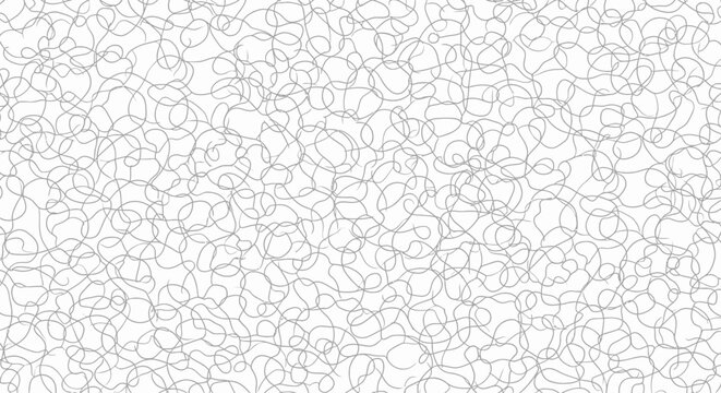 Abstract pattern of overlapping gray circles and lines on white background