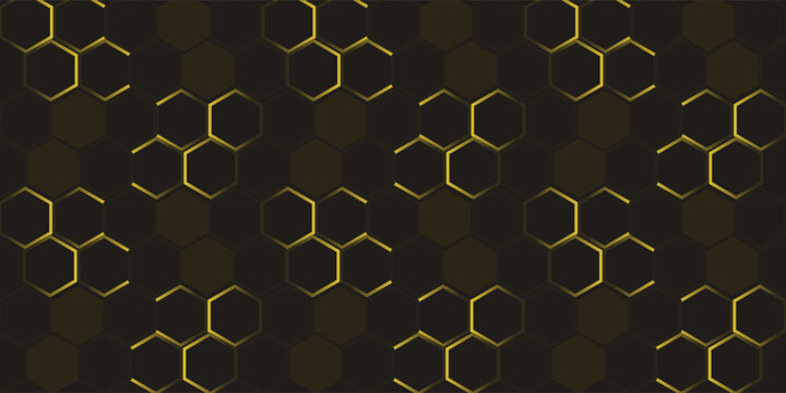 hexagon bee hive design background vector EPS10