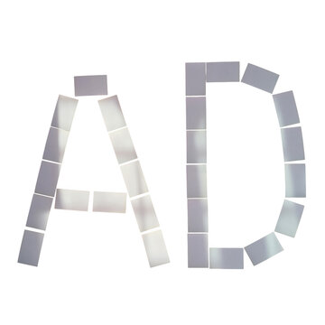 Silver metal letter d geometric 3d icon design