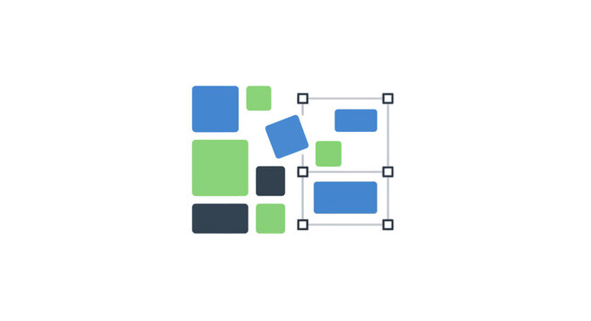 Squares and rectangles in grid.