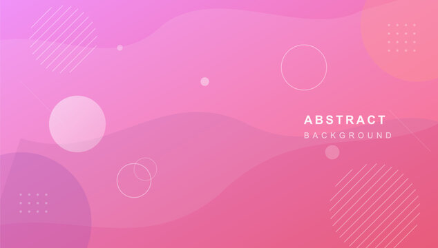 Abstract fluid wave background vector with pink and purple gradient memphis shapes for website banner