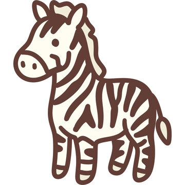 Chibi zebra stripe pattern vector icons 