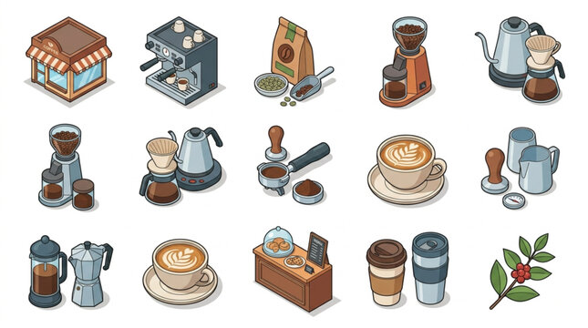 Illustrated Kitchen Essentials and Morning Routine.