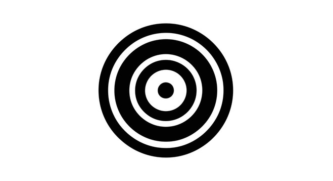Target icon with concentric circles represents precision and focus in strategic business planning and goal setting exercises for professional development and performance management success.