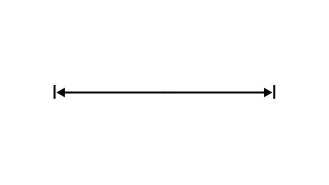Abstract measuring distance length dotted line animation, Abstract measuring length line icon. 4k video animation.