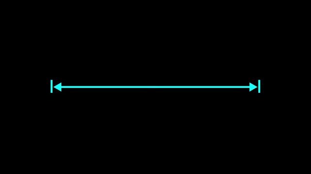 Abstract measuring distance length dotted line animation, Abstract measuring length line icon. 4k video animation.