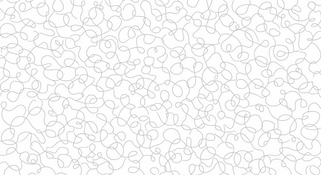 Abstract White Background with Delicate Gray Swirls and Loops Pattern