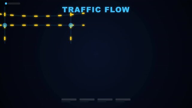 Traffic Flow Monitoring Smart Transportation Animation