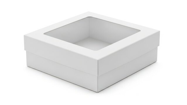 A large, white, square-shaped box with a smaller square cutout in the center.