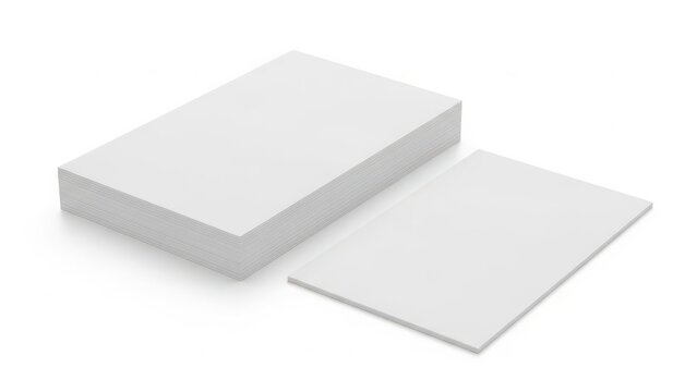 Two white rectangular objects with smooth surfaces and rounded edges