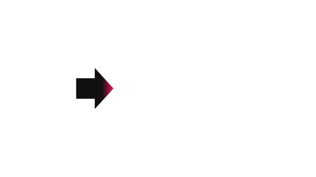 Squirrel arrow graphic motion pointing right