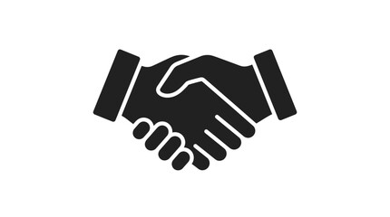 Obraz premium Handshake icon symbolizing agreement, partnership, and trust