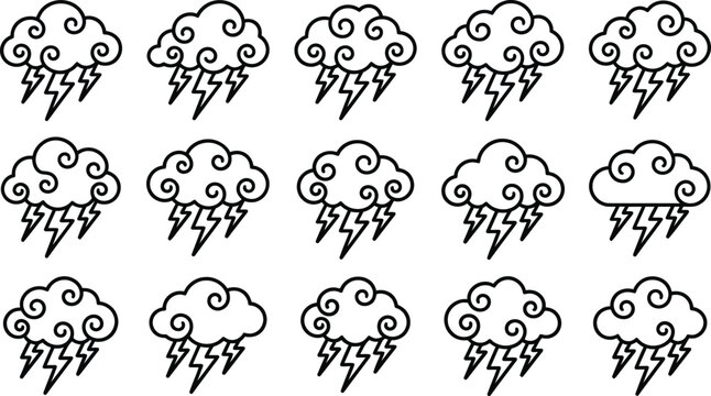 Black and white of 15 speech bubble with faces and question marks symbol