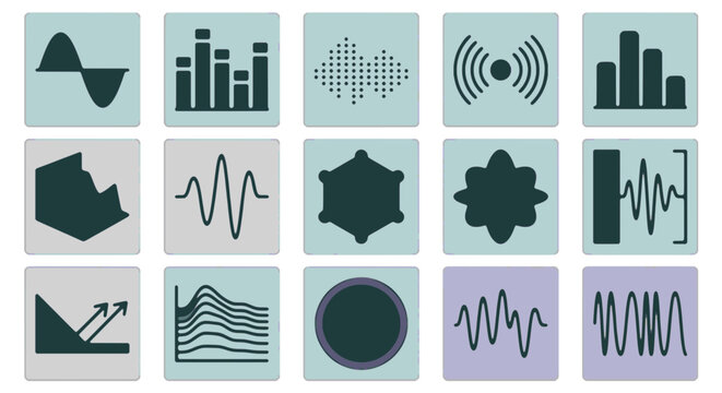 Collection of Data Visualization and Signal Icons