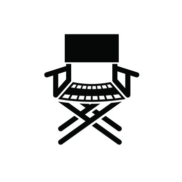 Director's Chair Icon for Film Production, Cinema, and Entertainment Industry