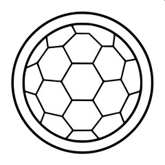 Naklejka premium Classic Soccer Football Ball Panel Outline Vector Illustration Argentina