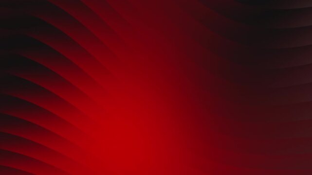 Abstract dark grey red gradient background with dynamic 3d curved arches in seamless loop