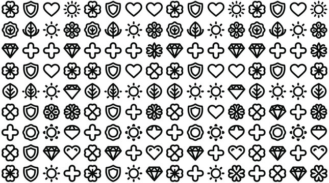Black icons on white background.