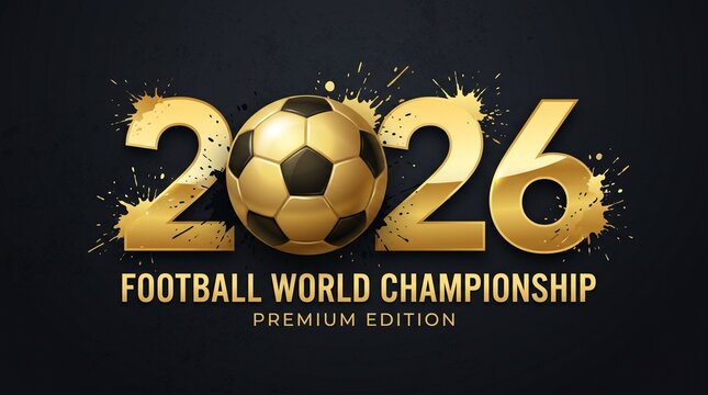 Soccer ball with world flags in fast motion vector illustration for global championship 2026 on blue background for sports tournament banner