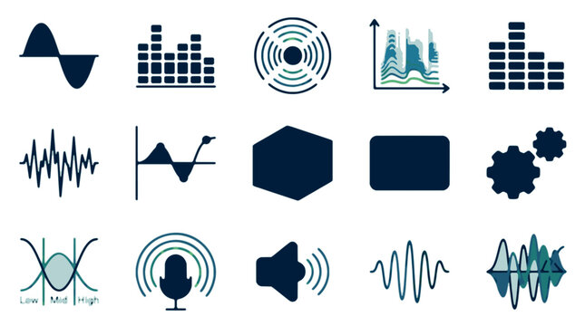 Collection of Audio and Signal Processing Icons