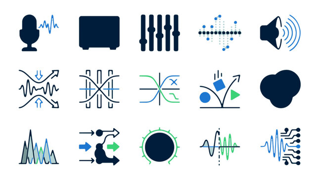 Collection of Audio and Signal Processing Icons