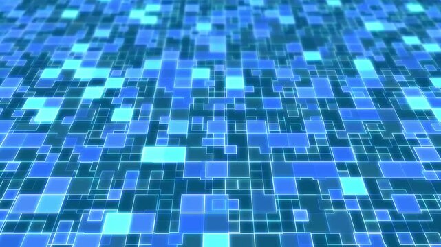 流れるサイバーな背景,青