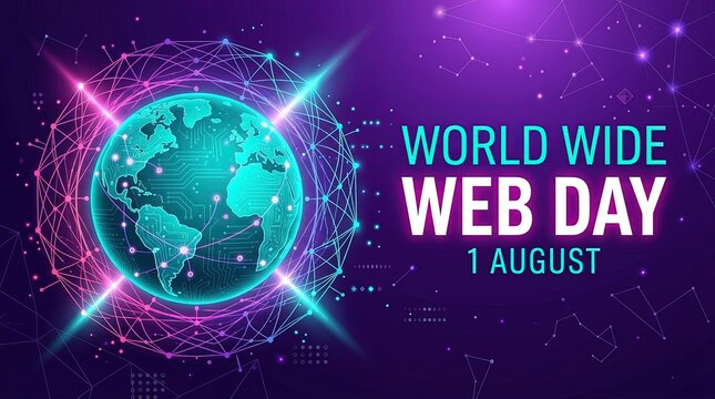 Global Digital Network Illustration for World Wide Web Day Celebration