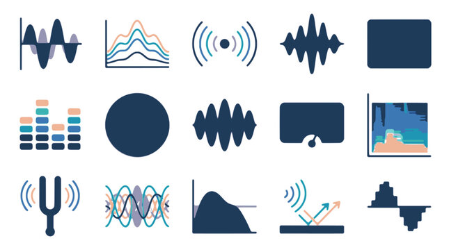 Collection of Audio and Data Visualization Icons