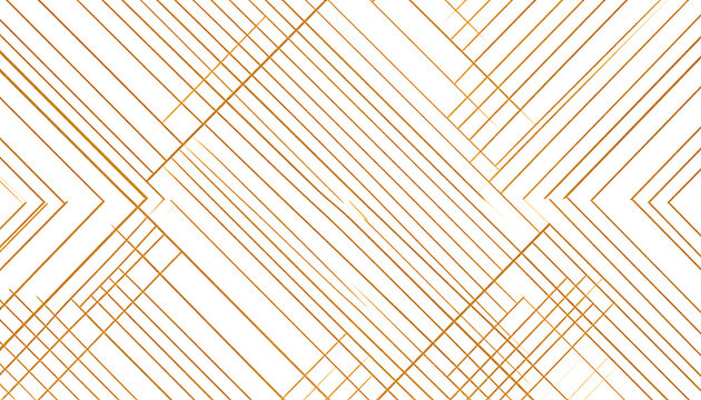 Abstract golden geometric pattern with intersecting lines and a subtle texture on a white background, modern luxury design