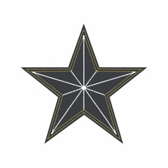 Obraz premium Decorative Star with White and Yellow Dot Pattern