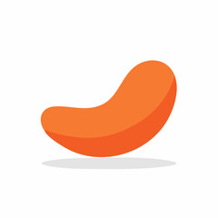 Fototapeta premium Abstract Orange Blob Shape with Shadow