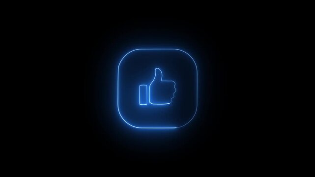 Neon Like Button Icon Seamless Loop Animation
