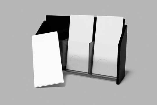 Realistic Brochure Holder Blank
