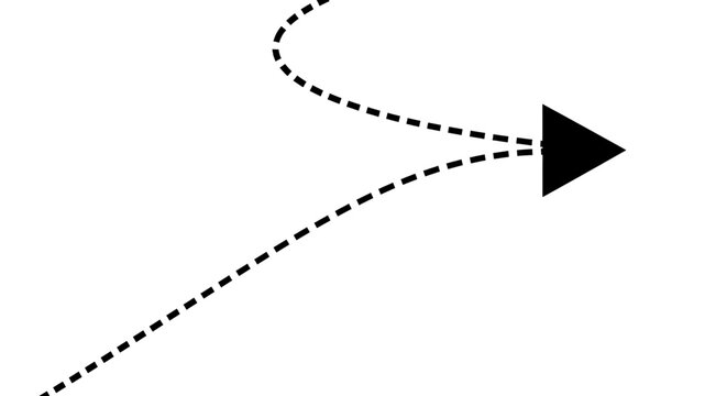 Dotted arrow path icon
