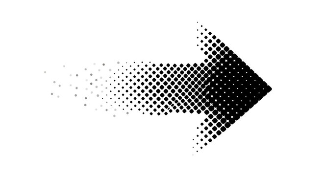 Halftone arrow icon