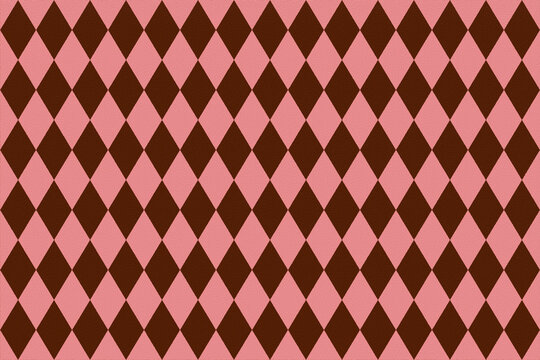 retro harlequin pattern, pink and chocolate brown diamond geometric background, vintage argyle wallpaper, scrapbook paper texture