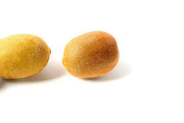 Fototapeta premium Fresh kiwi fruits on a white background.