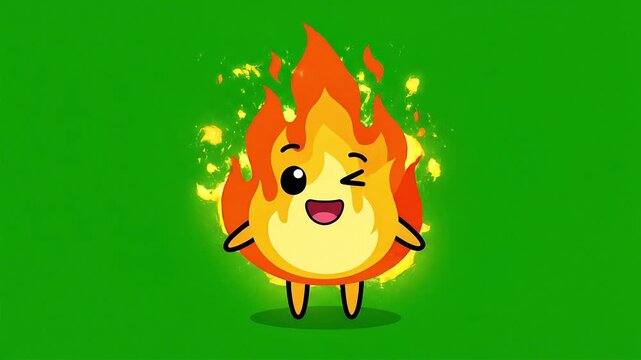Cute Flame Character