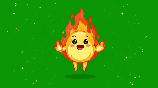 Cute Fire Mascot