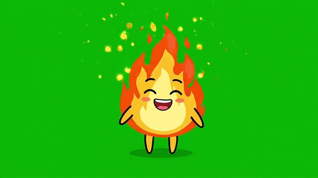 Cute Fire Character Animation