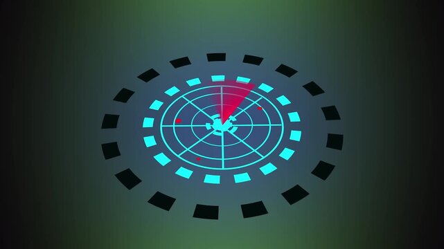 Futuristic radar screen displaying target acquisition. High tech futuristic radar screen displaying target acquisition for defense. Advanced futuristic radar screen.