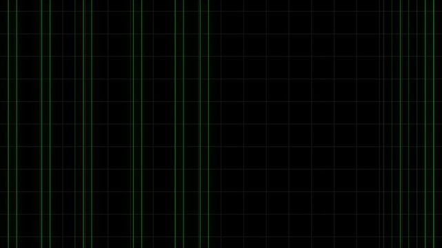 Black background with dense grid of thin green lines. Technical black background with dense grid of thin green lines for telemetry. Modern black background with green grid.