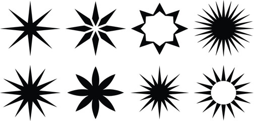 Obraz premium Starburst Sunburst Shape Collection