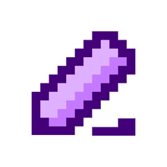 Fototapeta premium Purple Pixel Art Pencil Edit Vector Icon