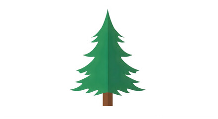 Fototapeta premium CAD tree lines Green pine tree, evergreen conifer, Christmas tree icon, tree symbol VECTOR