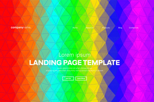 Abstract modern technology Landing page template, flowing line digital technology, smooth particle wave, big data techno design concept background wallpaper, Annual reports, flyer, poster, cover. EPS 